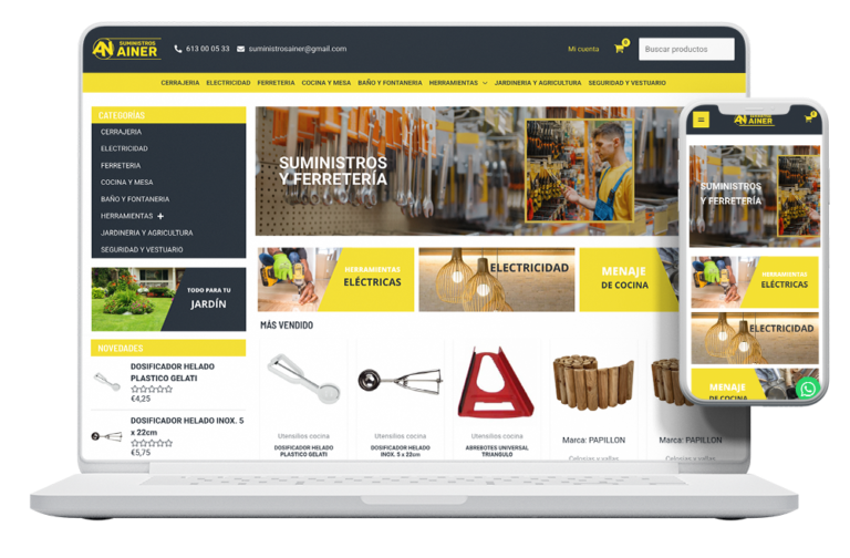 Tienda online Suministros Ainer