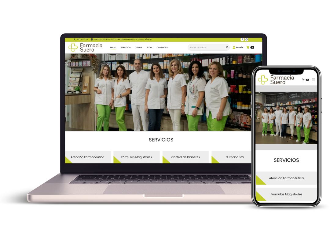 Diseño web Farmacia Suero